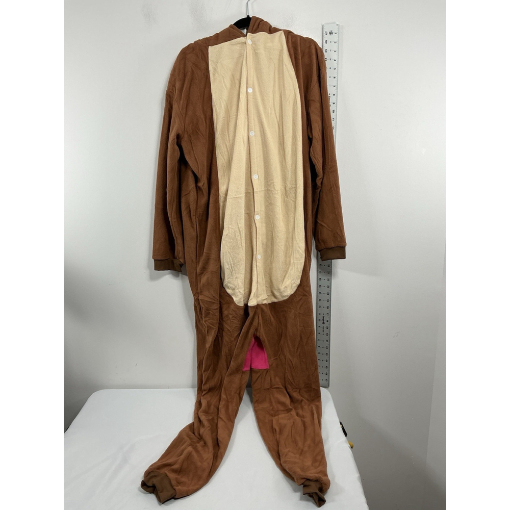 Mens Excellent Condition Spooktacular Creations Monkey Hooded Costume XL Brown